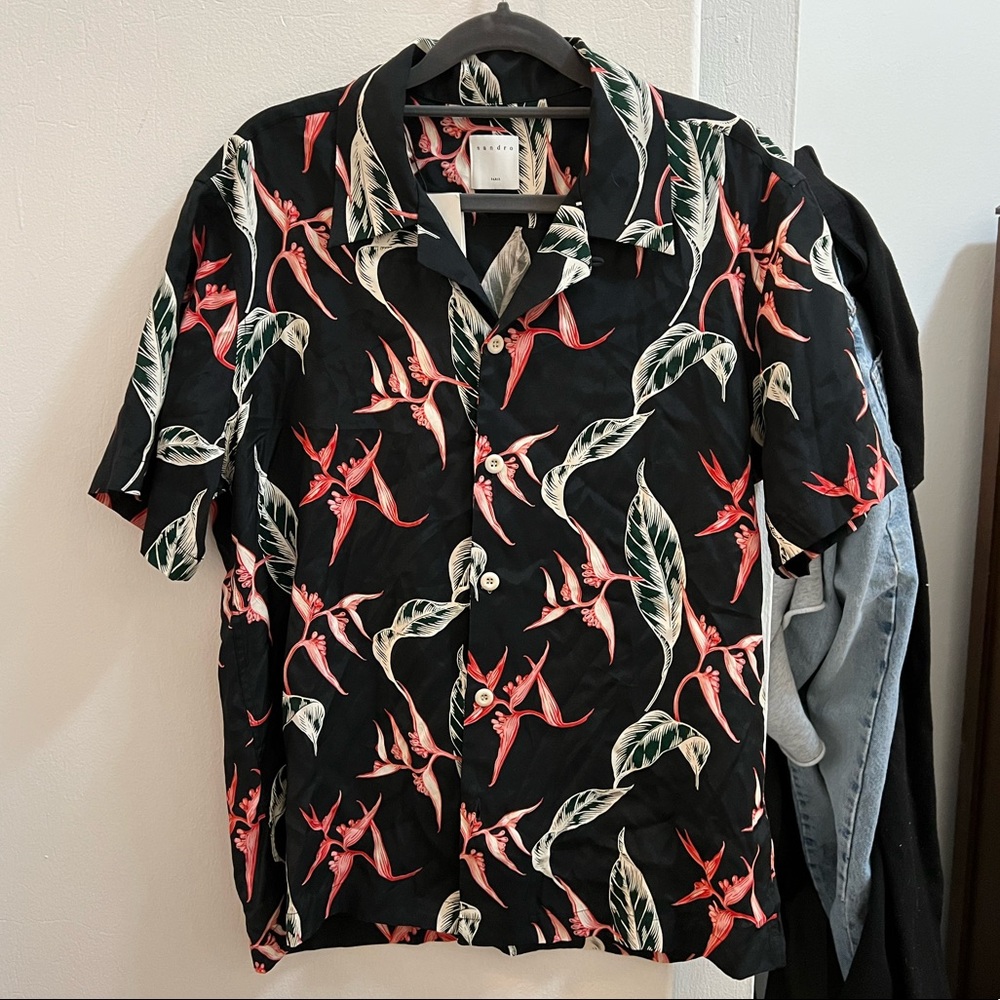 Sandro Silk Button Down